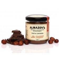 Паста горіхова фундук з молочним шоколадом 200 г Almazovъ