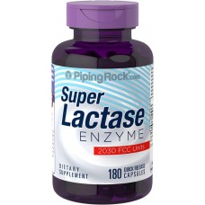 Ензим Piping Rock Super Daily Digest-Lactase Enzyme 2030 FCC Units, 180 Quick Release Capsules Piping Rock