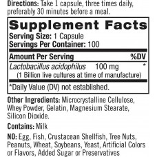 Acidophilus Probiotic, 1 Billion, 100 Capsules  Natrol