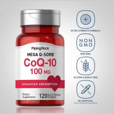 Коэнзим Piping Rock CoQ10 100 mg 120 Quick Release Softgels  Piping Rock