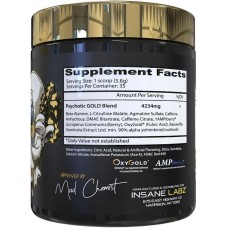 Предтренировочный комплекс Insane Labz Psychotic Gold 204g (Blue Punch)  Insane labz