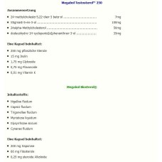 Бустер тестостерона Megabol Testosterol 250 (natural prohormony) 30 cаps  Megabol