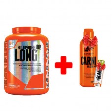 Многокомпонентный протеин+карнитин+аминокислоты в подарок Extrifit Long® 80 Multiprotein 2270 g (Vanilla) + Carni 60000 mg Extrifit