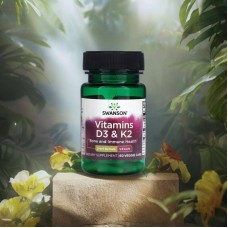 Вітамін D3 & K2 Swanson Vitamins D3 & K2, 60 Veggie Caps  Swanson