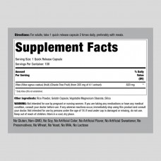Vitex (Chasteberry Fruit), 820 mg, 100 Quick Release Capsules  Piping Rock