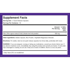 Vitex (Chasteberry Fruit), 820 mg, 100 Quick Release Capsules  Piping Rock