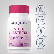 Vitex (Chasteberry Fruit), 820 mg, 100 Quick Release Capsules  Piping Rock