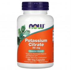 Калий Цитрат Now Foods (Potassium Citrate) 99 мг 180 капсул