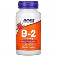 Рибофлавін вітамін В-2 Now Foods (Vitamin B-2 Riboflavin) 100 мг 100 капсул