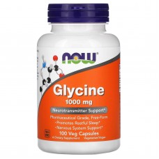 Глицин Now Foods (Glycine) 1000 мг 100 вегетарианских капсул