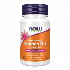 VIT D-3 2000IU - 120 sgels Now Foods