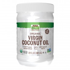 Органическое кокосовое масло, Organic Coconut Oil Virgin - 20 oz Now Foods
