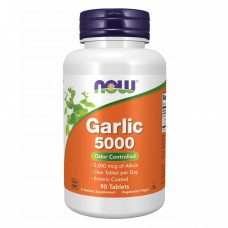 Часник, Garlic 5000 Enteric - 90 tabs Now Foods