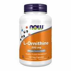 Л-Орнітин, ORNITHINE 500mg - 120 vcaps Now Foods