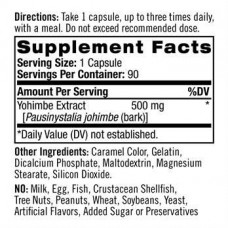 Йохімбе (стимулятор тестостерону) 500 мг (Yohimbe Bark), Natrol - США