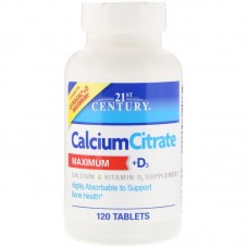 Кальций Calcium Citrate Maximum + D3 75 Tablets 21st Century