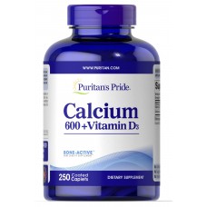 Карбонат кальция 600 мг + витамин D (Calcium Carbonate + Vitamine D) , Puritan's Pride - США