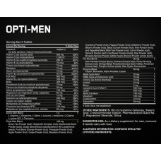 Мультивітаміни для чоловіків (Opti-Men), Optimum Nutrition - США