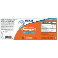 Омега 3 1000мг (Omega 3), Now - США