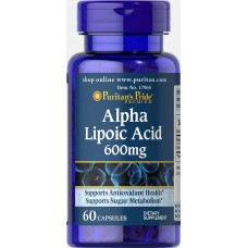 Альфа-липоевая кислота 600мг (Alpha Lipoic Acid), Puritan's Pride - США
