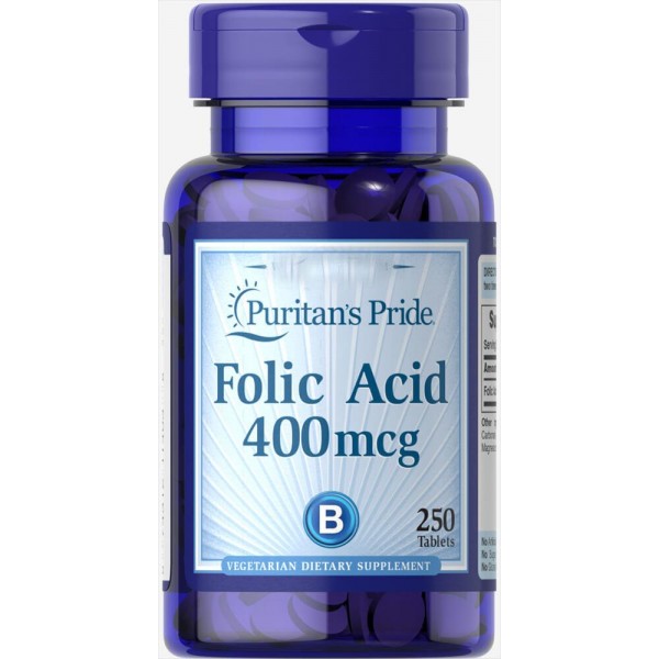Фолієва кислота 400 мкг, 800 мкг (Folic Acid), Puritan's Pride - США
