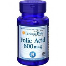 Фолієва кислота 400 мкг, 800 мкг (Folic Acid), Puritan's Pride - США
