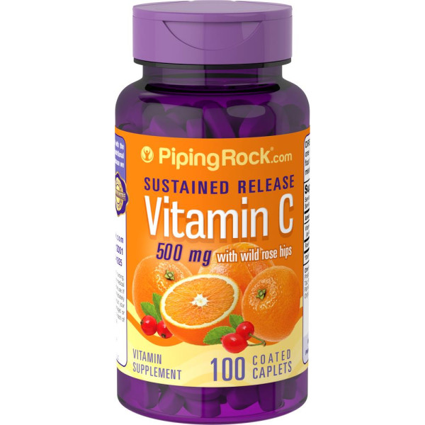 Вітамін С з шипшиною 500 мг (Vitamin C), Piping Rock - США