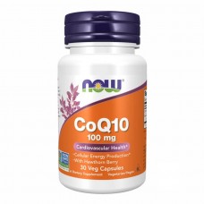 Коензим Q10, COQ10 100mg - 30vcaps Now Foods