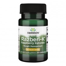 Малинові кетони, Razberi-K Raspberry Ketones 100mg - 60caps Swanson