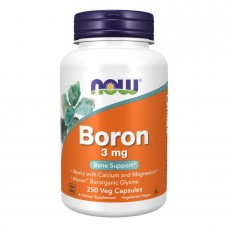 Бор, Boron 3 mg - 250 vcaps Now Foods