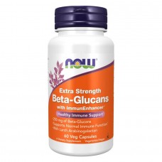 Бета Глюкан, Beta-Glucans with ImmunEnhancer Extra Strength - 60 vcaps Now Foods