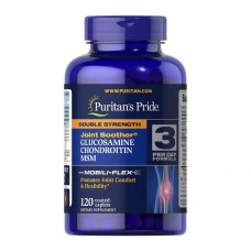 Glucosamine Chondroitin MSM Double Strength Joint Soother 120 Caplets Puritan's Pride