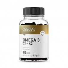 Омега 3 Вітаміни Д3 та К2 OstroVit Omega 3 D3+K2 90 caps OstroVit