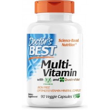 Мультивітамінний комплекс Doctor's Best Multiple-Vitamin with Vitashine D3 and Quatrefolic, Iron Free, 90 Veg Capsules Doctor's BEST