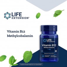 Vitamin B12 Methylcobalamin, 1 mg, 60 Vegetarian Lozenges Life Extension