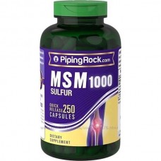 Метилсульфонілметан Piping Rock MSM + Sulfur 1000 mg 250 Quick Release Capsules капсули