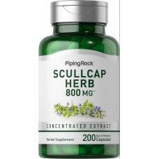 Scullcap Herb, 800 mg, 200 Quick Release Capsules Piping Rock