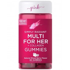 Simply Radiant Multi for Her + Collagen, 60 Gummies Pink