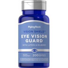 Lutein Bilberry Eye Vision Guard + Zeaxanthin, 200 Quick Release Softgels Piping Rock