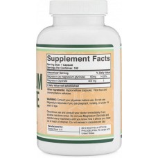 Магній Double Wood Magnesium Glycinate 400 mg, 180 capsules таблетки