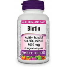 Біотин Webber Naturals Biotin 5000mcg 60 caps Webber Naturals