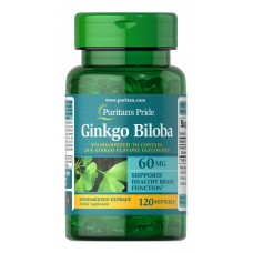 Стандартизированный экстракт гинкго билоба Puritan's Pride Ginkgo Biloba Standardized Extract 60 mg 120 soft Puritan's Pride