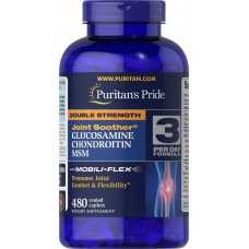 Глюкозамин, хондроитин и МСМ, двойная сила Puritan's Pride Glucosamine Chondroitin MSM Double Strength Joint Puritan's Pride