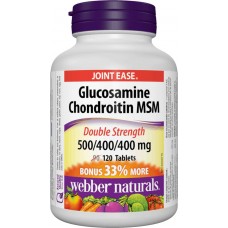 Glucosamine Chondroitin MSM D. S. 500/400/400mg 120 tabs Webber Naturals