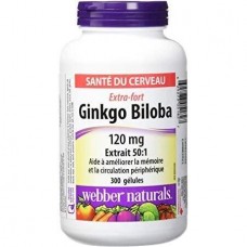 Ginkgo Biloba 120mg 300 softgel Webber Naturals