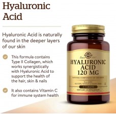 Hyaluronic Acid, 120 mg, 30 Tablets Solgar