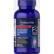 Хондропротектор Glucosamine, Chondroitin & MSM Triple Strength Joint Soother 180 Capl Puritan's Pride