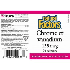 Хром і Ванадій Chromium & Vanadium 125 mcg 90 Capsules Natural Factors