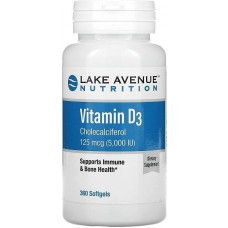 Vitamin D3 5000UI 360softgels Lake Avenue Nutrition