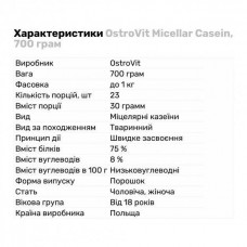 Протеин OstroVit Micellar Casein (70,5% protein) 700g (Cookies Cream)  OstroVit